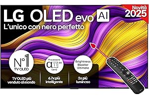 LG OLED evo AI G5 TV 65 pollici, Smart TV 4K, Staffa a muro inclusa, Processore α11 Gen2, Brightness Booster Ultimate, webOS con AI, Dolby Vision e Atmos, VRR e GSYNC 4K@165Hz, OLED65G55LW 2025