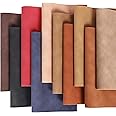 ZAIONE Frosted Faux Leather Sheets: 10Pcs 21X30cm Brown Faux Suede Sheets Synthetic PU Leatherette Sheet Making Earring Bows DIY