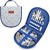 Camping-Besteck-Set für 2 oder tragbares Besteck-Set für 4, 11-tlg. Picknick-Set für 2 oder 23-tlg. Picknick-Set für 4, leben