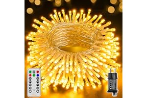 ‎OLLNY Ollny Lichterkette außen 10M, 100 LED Lichterketten innen mit Timer 8 Modi, verbindbar wasserdicht outdoor für Garten Balkon Camping Zimmer Party