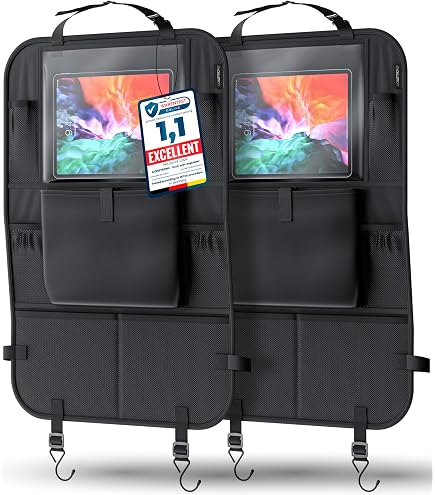 Organizer Sedile Posteriore Auto Con 10 Tasche – Tessuto Oxford Impermeabile, Montaggio Rapido