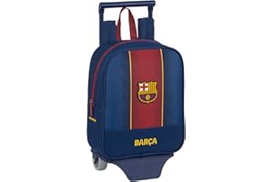 Mochila Safta Guardería con Carro Safta de F.C. Barcelona 1ª Equipación 20/21, 220x100x270mm, azul marino/granate