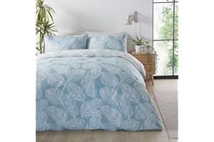 Fusion - Matteo - Juego de Funda nórdica Reversible - Cama Super King en Color Huevo de Pato