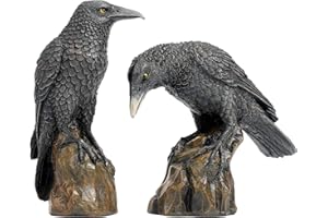 Design Toscano Raben der mystischen Nacht Statuen, Maße: 11,5 x 5 x 15 cm, Vollfarbig.