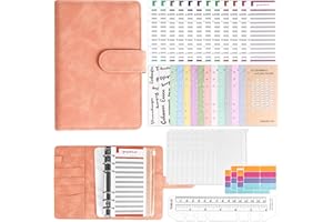 ELAKIRI A6 Budget Planner Deutsch, Sparbuch für Geld mit 10 Bargeldumschlägen und 24 Budgetblättern, Budgetplaner Aus Hochwertiges Leder, Wasserdicht Budget binder Startset für Zuhause, Schule, Büro
