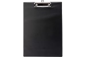 ‎OFFICE POINT GERMANY OFFICEPOINT Klemmbrett Set A4 hoch | 10 Stück | Schreibbrett Schreibplatte mit Folienüberzug | Clipboard mit Aufhängöse (schwarz, 10)