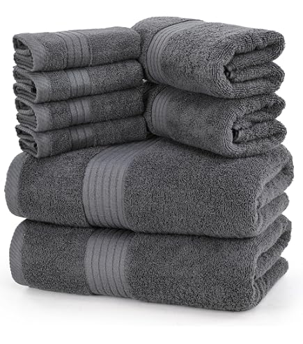 JUEGO DE TOALLAS 100% Algodón De 500gsm-2Baño 2Mano 2Bide EUR 32