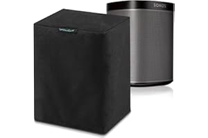 SOUNDCOVER Sonos Lautsprecher-Abdeckung für Sonos Play:1, Sonos One & Sonos One SL Lautsprecher, robust, Schwarz, 1 Stück