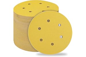 STEBRUAM 50Pz Dischi Abrasivi 150mm 6 Fori Grana 80 Carta Vetro magico Abrasiva Smerigliatrice a Grossa Cuscinetti per Levigatrice Orbitale