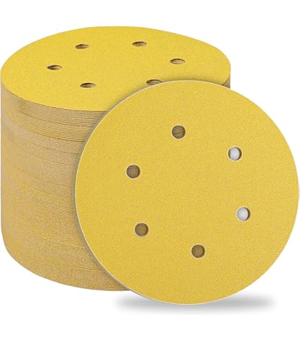 MioTools Fox Disques Abrasifs Auto-Agrippants 150mm 6 Trous Grain 24 - Lot De 25 Pour Ponceuses Excentriques