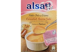 Alsa Préparation Crème dessert Caramel Saveur d'Antan 2 Sachets 120g - Lot de 4