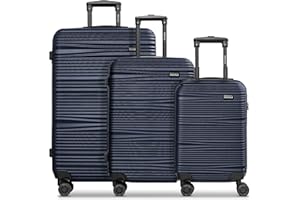 REDOLZ Hartschalen Koffer-Set 3-teilig | Leichte Reise-Trolleys aus hochwertigem, robustem ABS-Material | Ultra-leicht für Damen & Herren | 4 Doppelrollen & TSA-Schloss (Essentials 16)