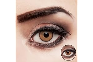 ARICONA KONTAKTLINSEN Lentilles de contact de couleur marron pour les yeux foncés Lentilles annuelles de couleur naturelle marron clair - sans correction