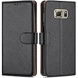 Case Collection for Samsung Galaxy S6 Phone - Premium Leather Folio Flip Cover | Magnetic Closure | Kickstand | Money and Car