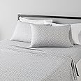Amazon Basics Lightweight Super Soft Easy Care Microfiber Bed Sheet Set with 14” Deep Pockets - King, Gray Cheetah