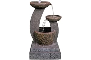 MDA Designs Shinto 3 Tier Pouring Bowls Water Feature with Lights
