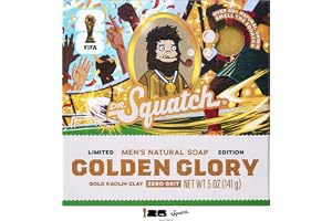 Dr. Squatch Natural Men’s Bar Soap, FIFA Soap (142g, 1-Pack) | Limited Edition, Cold Process Body Soap Bar with Natural Oils, Gifts for Men (Golden Glory)