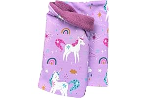 Wollhuhn Kinder Loop Schal – Warmer Schlupfschal/Halstuch mit Fleece-Futter – doppellagig, weich & wendbar – viele Motive für Winter & Übergangszeit