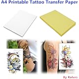 Papier Transfert Tatouage Temporaire A5 - Pour Imprimante Jet D'encre, Testé Dermatologiquement, 6 Feuilles - 11