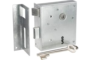 INTRA-TEC Rheinisches Kastenschloss Links auswärts Buntbart 101x117x24 mit Winkelblech