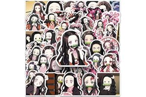LYLSDSB Kamado Nezuko Aufkleber 50 Stück Vinyl Funny Anime Sticker für Skateboard Scrapbook Laptop Telefon Motorrad Koffer Computer Auto Gepäck,Niedlich Wasserfeste Cartoon Sticker für Erwachsene Jugendliche