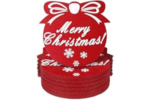 ZZLBZN Christmas Coasters, 4 Pack Xmas Coasters Cup Mats Wine Tea Coffee Milk Mats Gift for Christmas Party Holiday Wedding Dinner Decoration