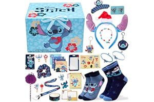 Get Trend Kalendarz adwentowy 2025 dla dziewcząt i nastolatków w pudełku prezentowym z akcesoriami, skarpetkami, artykułami piśmienniczymi, biżuterią (Stitch Advent Calendar)