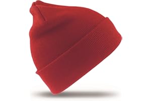 Result Kids Winter Essentials Heavyweight Knit Poly-Acrylic Wooly Ski Hat Red One Size