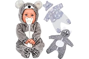 THE MAGIC TOY SHOP Bibi Doll - Baby Doll Clothes Set Of Two Outfits Suitable For 20" Baby Doll (Grey And Blue Clothes Set)