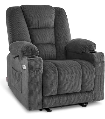 HOMCOM Poltrona Reclinabile con Sgabello, Grigio Scuro
