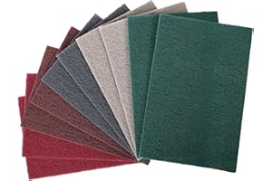 PMIQSA 10 Pcs Abrasive Pads Set, 150x230mm Hand Pads 5 Grits 400/600/800/1000/2500, for wood metal stainless steel sanding Cleaning pads