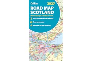 Collins Road Map of Scotland 2027 (Folded map): Clear, easy-to-read mapping