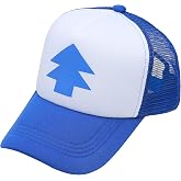 KeepworthSourcing Gravity Falls Dipper Curved Trucker Hat with Blue Pine Design
