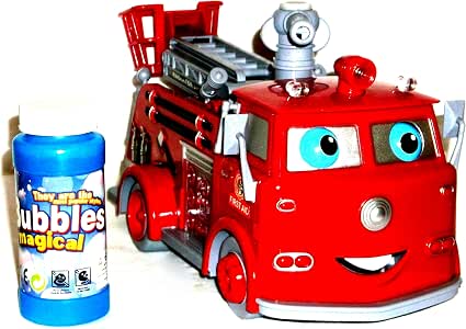 Huang Bubble Fire Engine Bubble Car Truck Cars Bubble Machine: Amazon