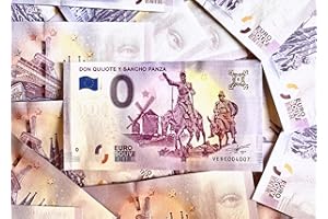 EUROSOUVENIR Cadeaux Originaux - Billets de Banque personnalisés Don Quichotte et Sancho - Imprimés sur du Papier-Monnaie - Souvenir de Mariage - Design de Billets de Banque - Euro Souvenir