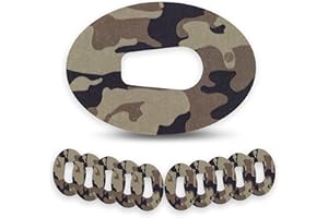 ExpressionMed - Adhesive Patch for Dexcom G6 (10-Pack) - Pre-Cut, Waterproof, Non-Fraying CGM Tape (Camo)