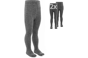 LaLoona 2er Pack Baby und Kinder Strumpfhose - Set 2x elastische Babystrumpfhosen mit breitem Bund und hohem Baumwolle Anteil…