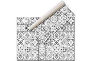 NIVELLPUBLICITARI Alfombras Vinilicas Hogar 160 x 120 Negra/Gris - Alfombra Vinilica Cocina Resistente y Antitropiezos - Alfombra Cocina Lavable Antideslizante para Interior/Exterior - Alfombras de Vinilo Esponjosas