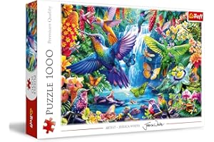 Trefl - Kolibry w Tropikach - Puzzle 1000 Elementów - Układanka DIY z Ptakami, Kreatywna Rozrywka, dla Dorosłych i Dzieci od 12 lat