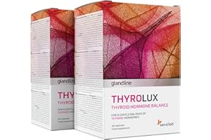 Tiroide - Compresse di Iodio - L Tirosina, Selenio, Magnesio, Schisandra, Zinco - Nutrienti e Minerali di Origine Vegetale - 120 Capsule per 60 Giorni - Sensilab Thyrolux