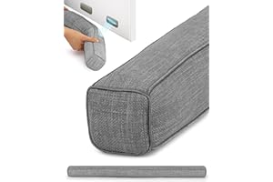 Beautissu Paraspifferi Sottoporta Magnetico 90 cm – Salsicciotto Paraspifferi Porta Finestre Ingresso Isolante – Stoffa Grigio – Risparmio Energetico – Parafreddo per Porte e Finestre – Levante