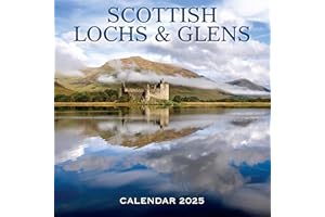2025 Scotland Calendar: Scottish Lochs & Glens - Square Wall Calendar - Month to View - 12 Months
