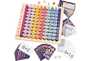 Remione 1x1 Tabelline per Bambini Gioco della Moltiplicazione Tavola di Moltiplicazione della Matematica in Legno Gioco Tabelline Montessori Gioco Educativo per Bambini Studenti Morandi