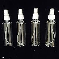 Crysta Refillable Spray Bottle, 100ml (Transparent)- Pack of 4