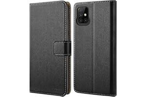 HOOMIL MagFlip Handyhülle für Samsung Galaxy A51 Hülle, [Erstklassige Handwerk] Premium Leder Tasche Klappbar Case Schutzhülle - Schwarz