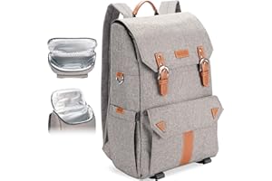 HappyPicnic Isolierter Picknickrucksack mit geräumigem Kühlfach, Flaschenhaltern und großem wasserdichtem Picknick-Teppich