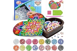 Ulikey Diamond Painting Joyero, Pintura de Diamantes Manualidades por Números Caja de Joyería Niños 5-12 Años Regalos para Cumpleaños, Kits Manualidades Actividades Creativas Juguetes para Niñas