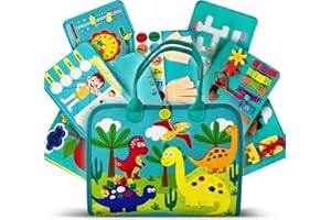 ImaginJoy Libro Montessori 1 año – Juguetes Montessori 1 años para estimular Habilidades – Busy Board Montessori bebé 6 a 12 Meses – Libros bebés 6-12 Meses sensoriales y educativos