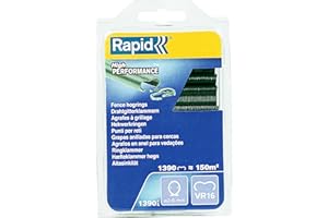 Rapid, Zszywki Zaciskowe Rapid VR16, Galwanizowane z Zieloną Powłoką PET, Siatki Druciane 2–8 mm, Idealne do Zabezpieczania Klatek i Ogrodzeń, 1390 Sztuk, Blister (40108800)