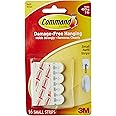 Command - 17022P16PK Small Refill Strip(White, Pack of 16)